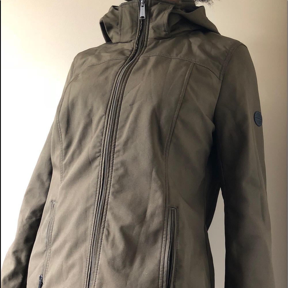 Olive Andrew Marc Removable Hoody Jacket